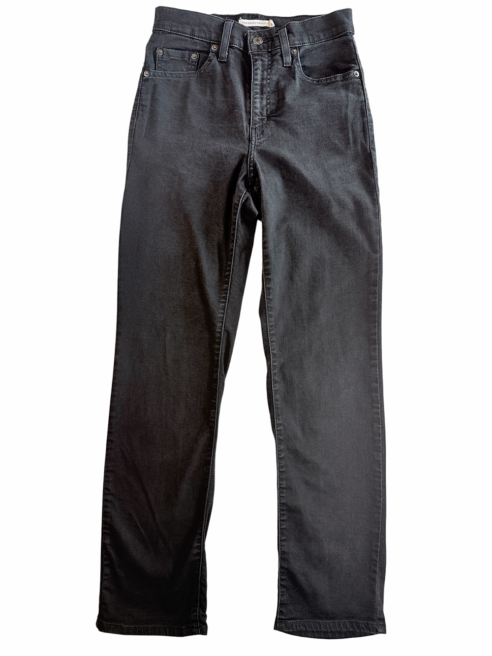 Levi's 724 High Rise Straight Jeans Soft Black‎ Womens Size 28